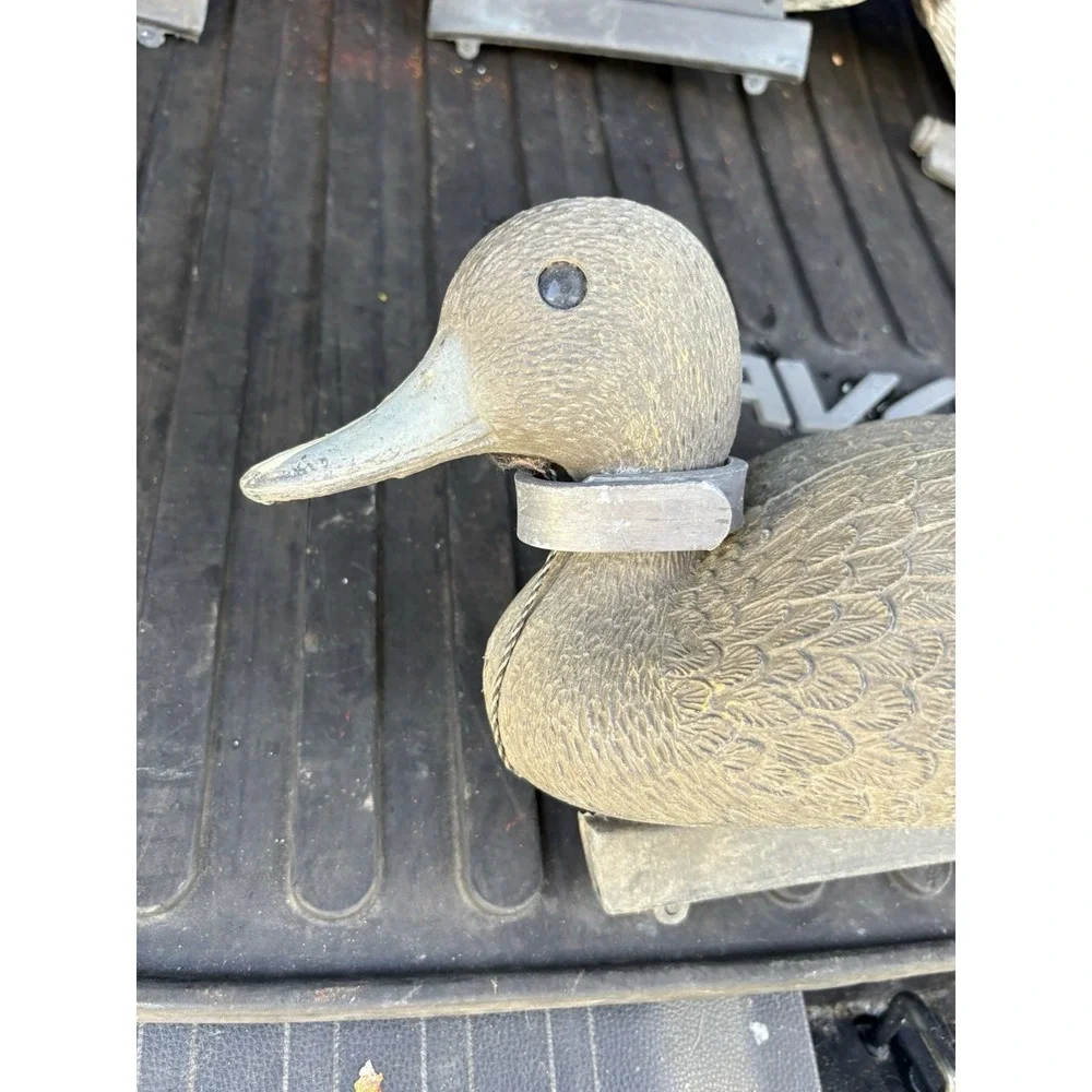 Flambeau Floating Mallard Duck Decoys w Line & Anchor‎ Female Made In USA Decor